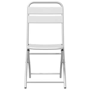 Skládací židle do zahrady 2 pcs Bílá 42 x 52 x 82 cm - obrázek 5