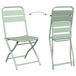 Skládací židle do zahrady 2 pcs Světlá máta 42 x 52 x 82 cm - obrázek 11