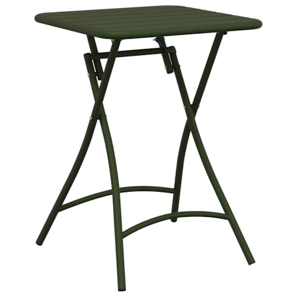 vidaXL Bistroolaud Tume rohelise 55 x 55 x 72,5 cm Pulberkattega teras