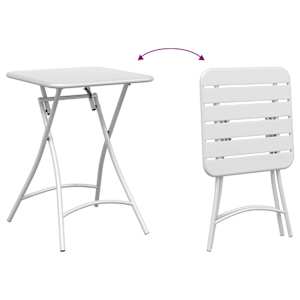 Bistro stolek Bílá 55 x 55 x 72,5 cm Práškově lakovaná ocel - obrázek 9