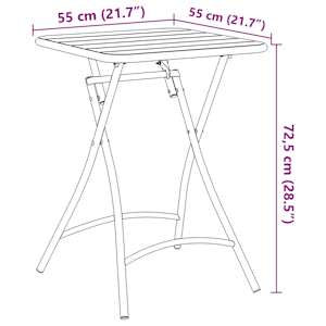 Bistro stolek Bílá 55 x 55 x 72,5 cm Práškově lakovaná ocel - obrázek 11