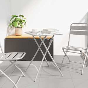 Bistro stolek Béžová 55 x 55 x 72,5 cm Práškově lakovaná ocel - obrázek 1