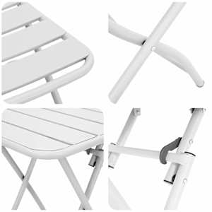 Bistro souprava 3 pcs Bílá Ocel - obrázek 8