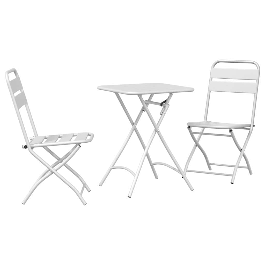 3-osainen kasattava bistrosetti, valkoinen teräs