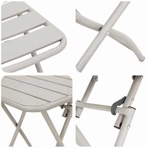 Bistro souprava 3 pcs Béžová Ocel - obrázek 8