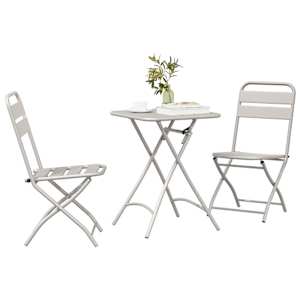 Bistro souprava 3 pcs Béžová Ocel - obrázek 3