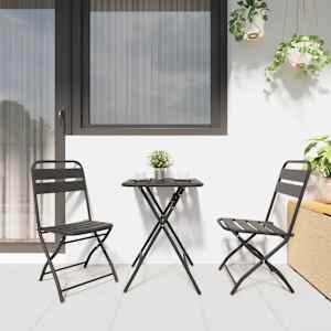 Bistro souprava 3 pcs Antracit Ocel - obrázek 4