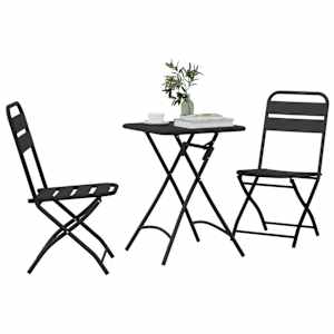 Bistro souprava 3 pcs Antracit Ocel - obrázek 3