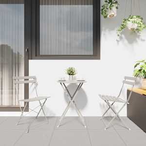 Skládací židle do zahrady 2 pcs Béžová 42 x 46 x 82 cm kov - obrázek 3