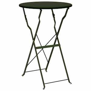 vidaXL Bistroolaud Tume rohelise &Oslash; 50 x 71 cm Pulberkattega teras