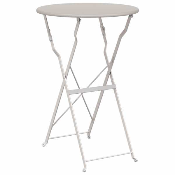 vidaXL Bistroolaud Beež &Oslash; 50 x 71 cm Pulberkattega teras