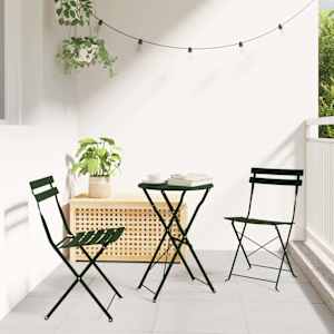 Zložljiv bistro set 3 pcs Gozd Jeklo