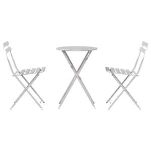 Skladací bistro sada 3 pcs Béžová Ocel - obrázek 7