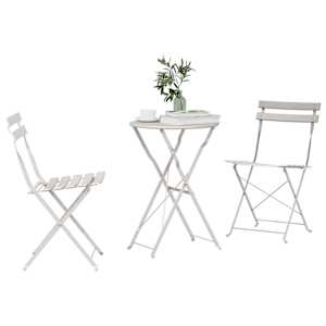 Skladací bistro sada 3 pcs Béžová Ocel - obrázek 3