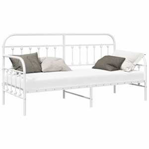 vidaXL Voodiraam Valge 80 x 200 cm Pulberv&auml;rvitud teras