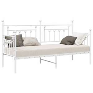 vidaXL Voodiraam Valge 75 x 190 cm Teras
