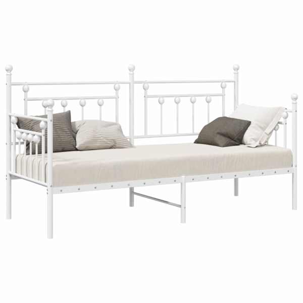 vidaXL Voodiraam Valge 75 x 190 cm Teras