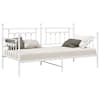 vidaXL Voodiraam Valge 100 x 190 cm Teras
