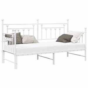 vidaXL Voodiraam Valge 75 x 190 cm Teras