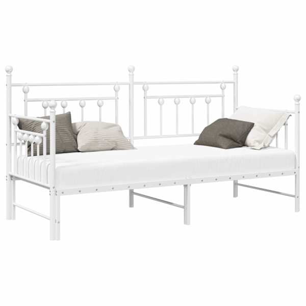vidaXL Voodiraam Valge 75 x 190 cm Teras