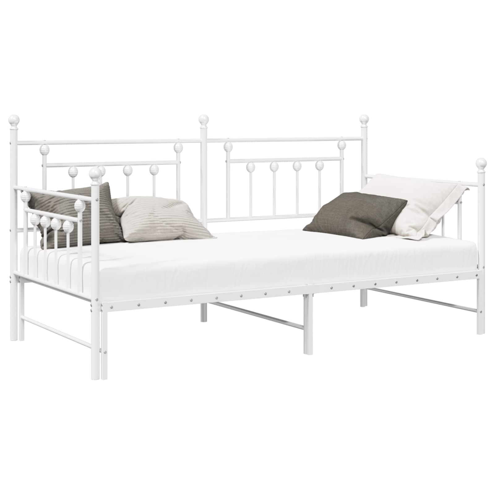 VidaXL Bedframe Voor Een Daybed Wit 90 X 200 Cm Staal