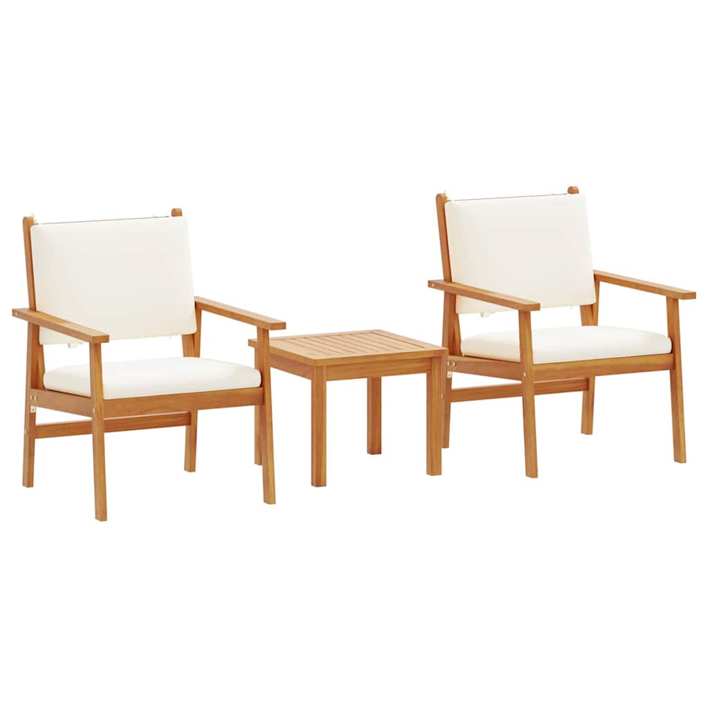 Thumbnail - vidaXL Garten-Sofa-Set 3 pcs Braun 45 x 45 x 38cm Massivholz Akazie