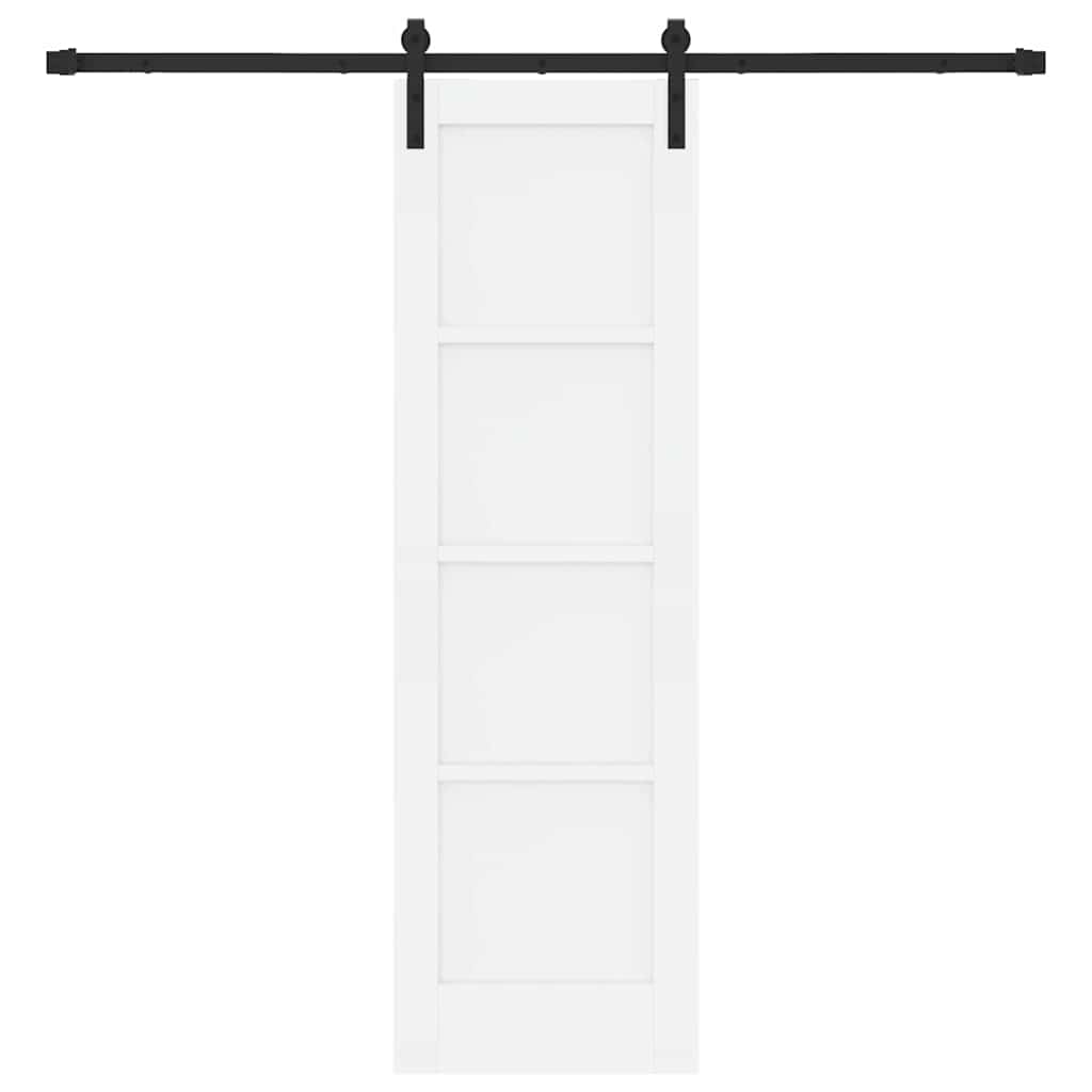 Drsna vrata Bela in črna 61 x 198,5 cm Masivno borovo les - slika 4