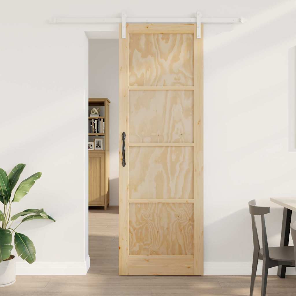 glidende dør med hardware-sæt 78x232 cm massivt fyrretræ, vidaXL indvendig dør ‘ORKDAL’ 78x232x4 cm massivt fyrretræ