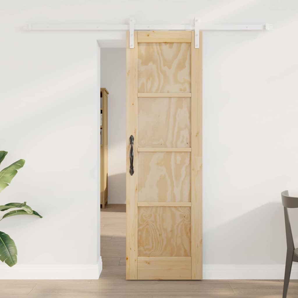 Skydedør med Hardware Sæt 61x198.5 cm Massiv Træ Fyr