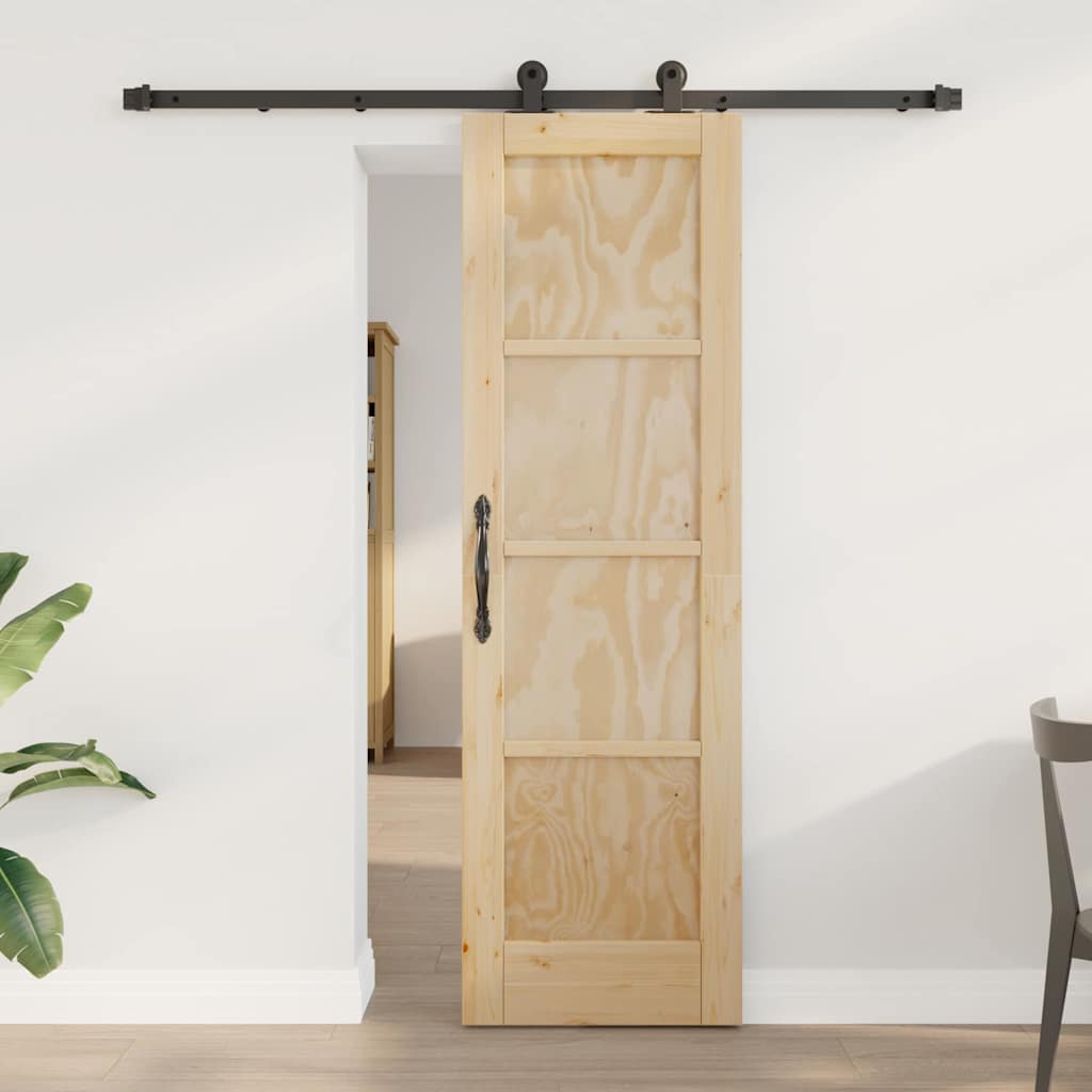 glasdør med hardware sæt 61x198,5 cm Massivt fyrretræ&&vidaXL indvendig dør 'ORKDAL'61x198,5 cm Massivt fyrretræ