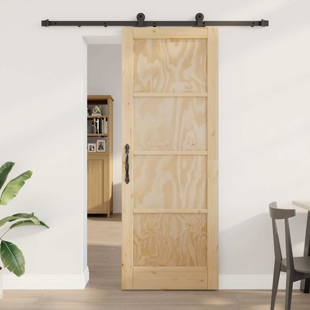 slaiduks koos kinnituste komplektiga 78x211 cm tugevast puidust mänd