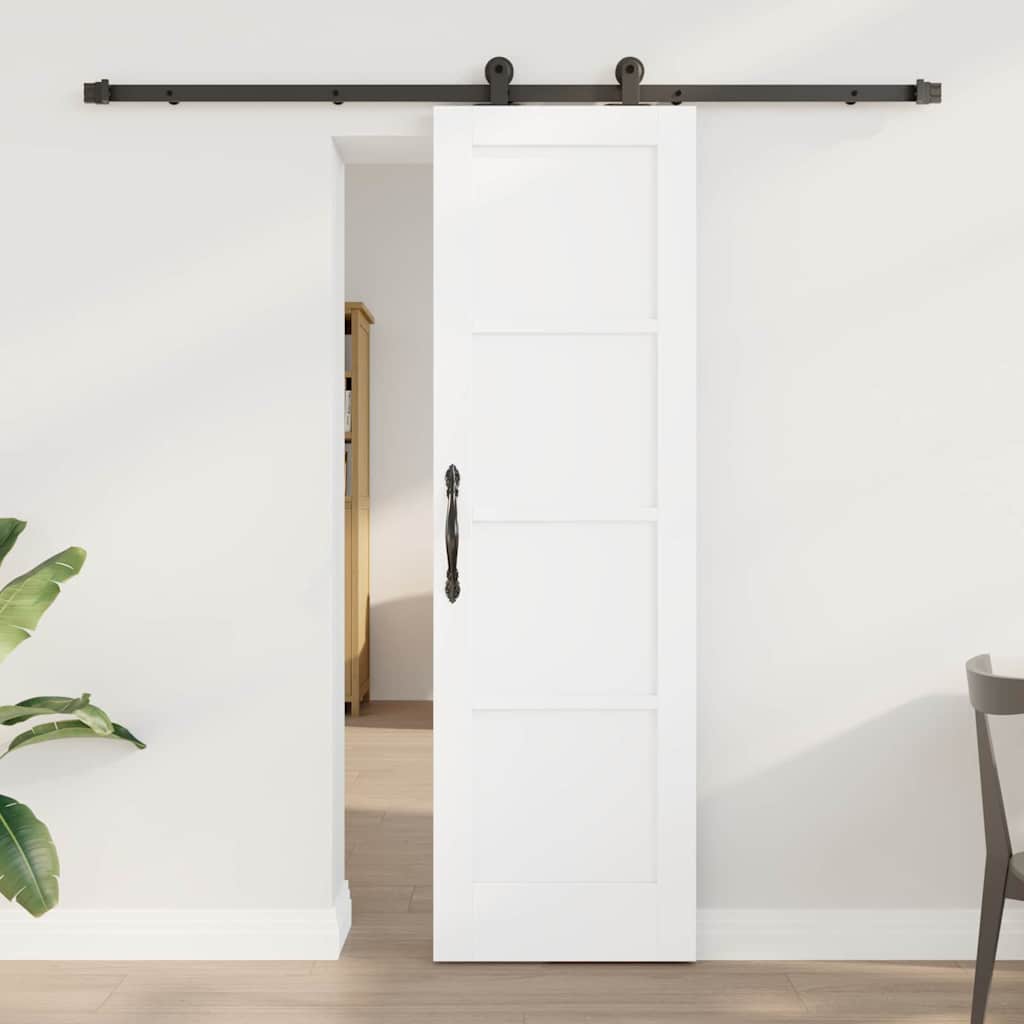 Skydedør med Hardware Sæt Hvid 61x198,5 cm Solidt Fyrretræ&&vidaXL Indvendig Dør 'ORKDAL'Hvid 61x198,5x4 cm Solidt Fyrretræ
