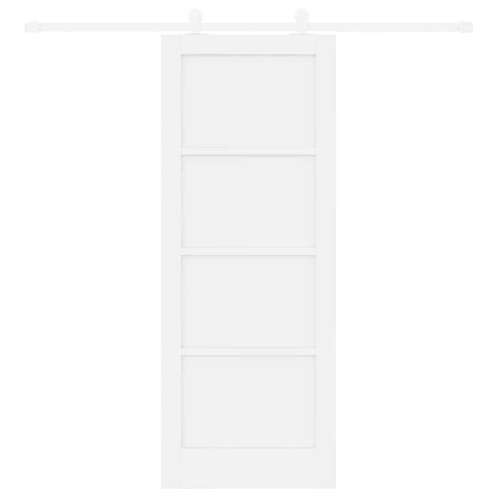 Slīdošās durvis ORKDAL Balts 78 x 202 cm Ciets priedes koks