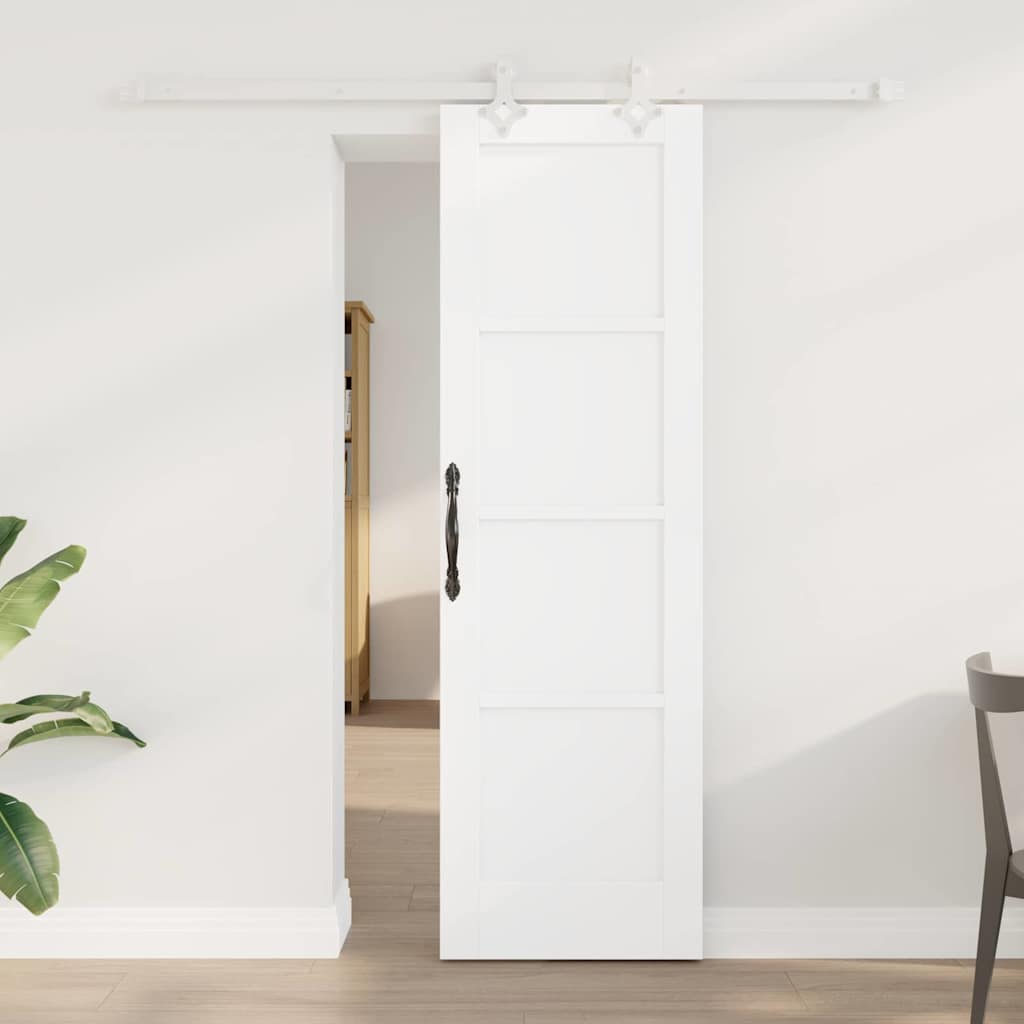 glidende dør med hardware sæt hvid 61x198.5 cm solid fyrretræ, vidaXL indvendig dør 'ORKDAL'hvid 61x198.5x4 cm solid fyrretræ