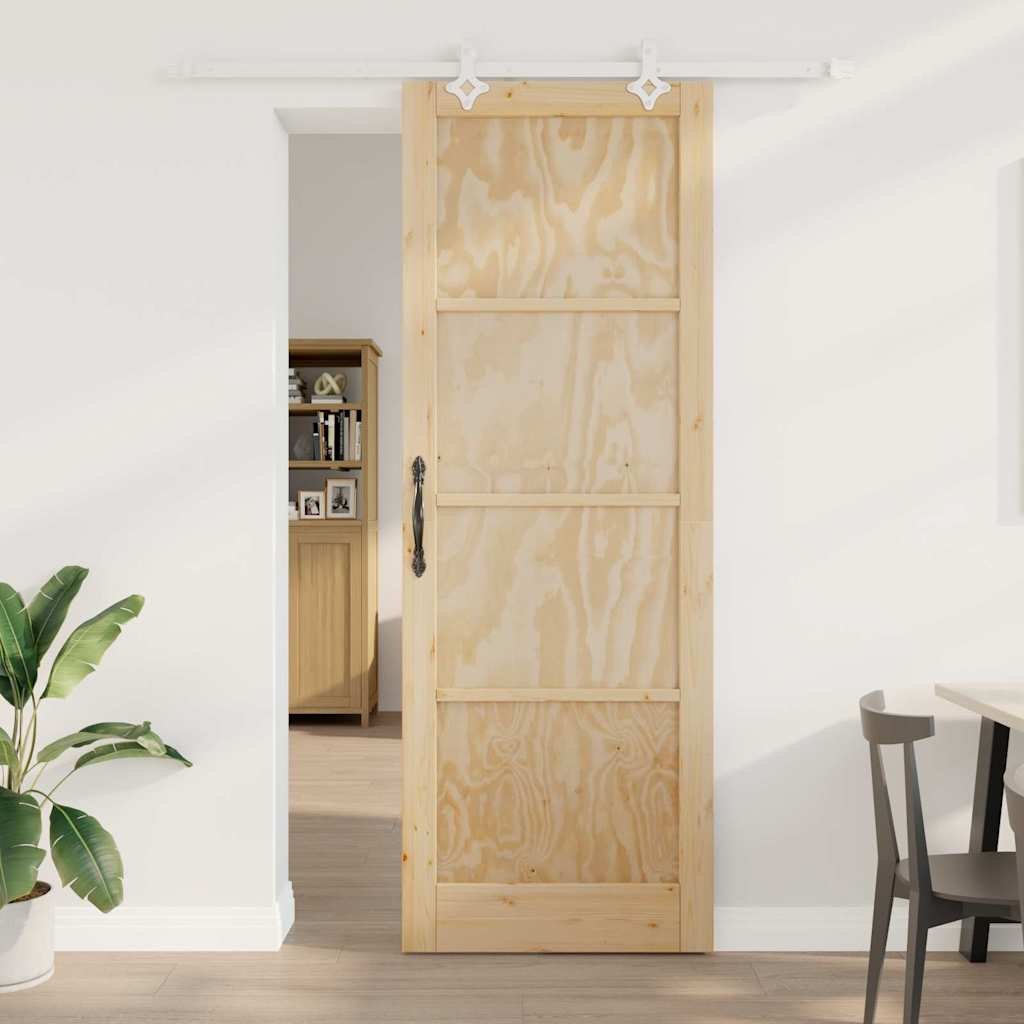 libisev uks koos tarvikute komplektiga 83x232 cm Tugev männipuit, vidaXL siseuks 'ORKDAL'83x232x4 cm Tugev männipuit