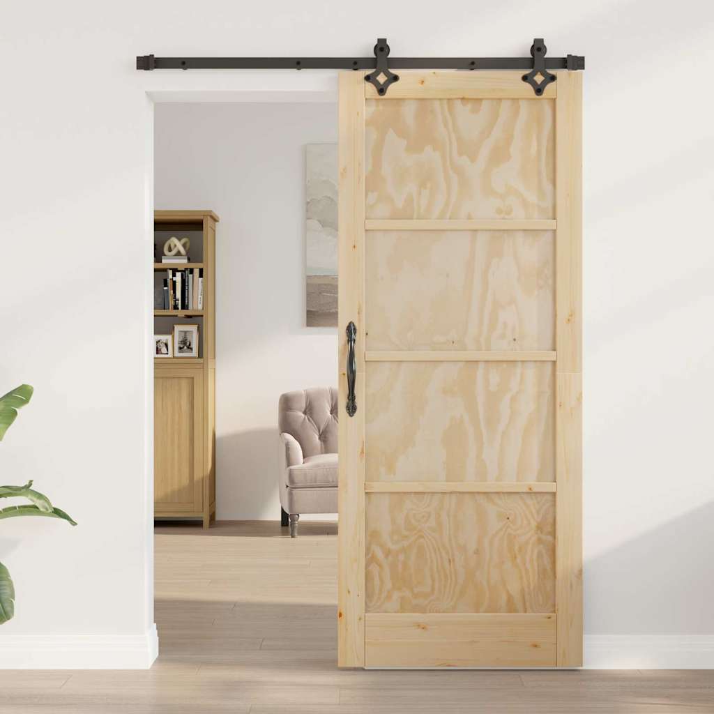 vidaXL Schuifdeur met Hardware Set 'ORKDAL'Massief Grenenhout
