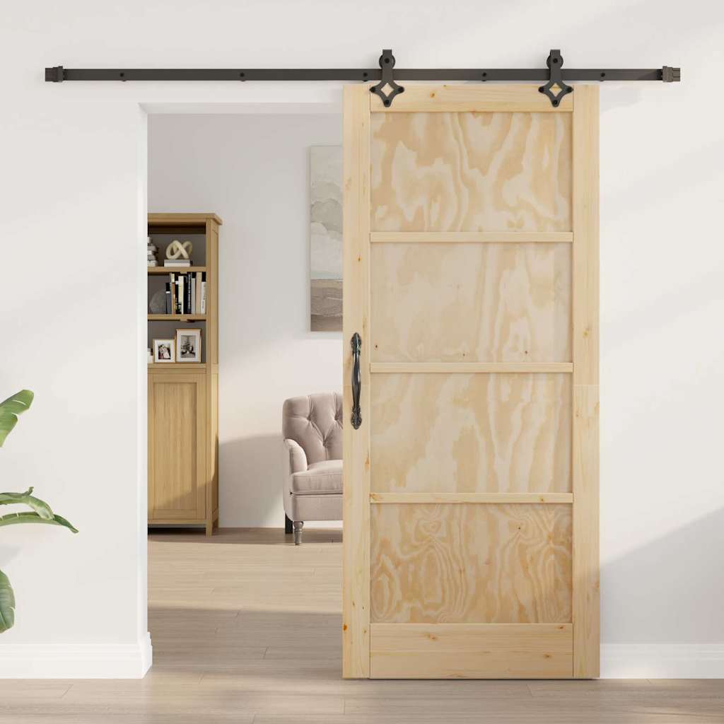vidaXL Schuifdeur met Hardware Set 'ORKDAL'Massief Grenen