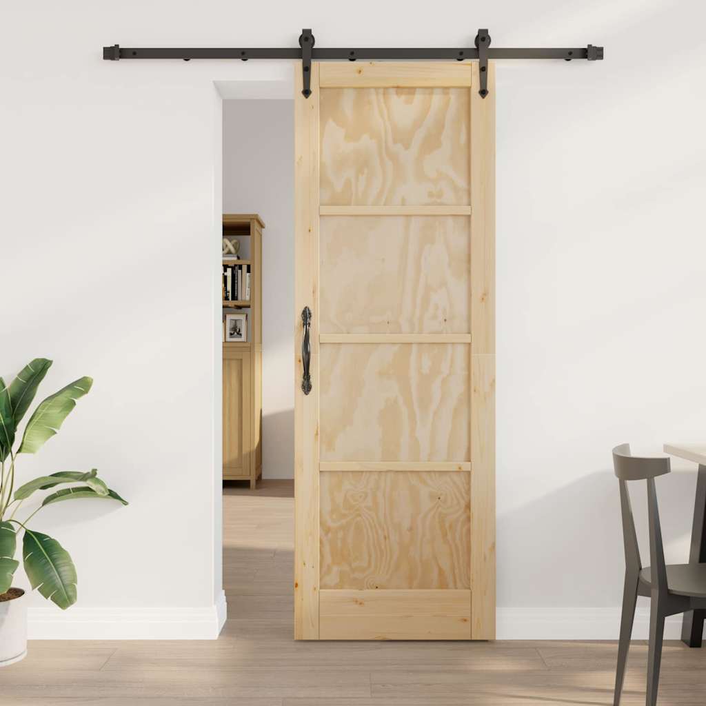 skyde dør med hardware sæt 73.5x211 cm massivt fyrretræ, vidaXL indvendig dør 'ORKDAL'73.5x211x4 cm massivt fyrretræ