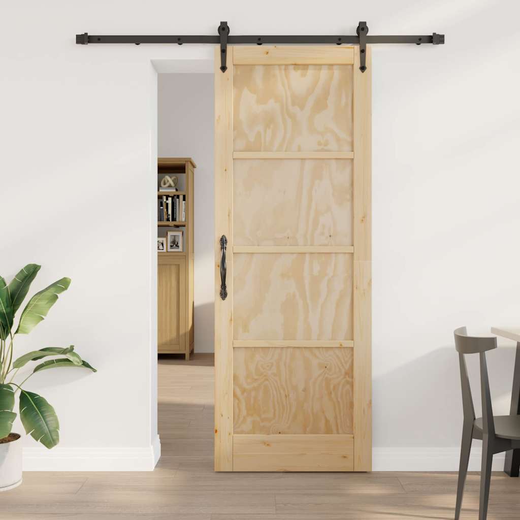 skydedør med hardware sæt 78x211 cm Solid træ Fyrretræ, vidaXL indvendig dør , ORKDAL