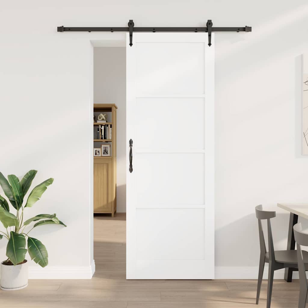 glidende dør med hardware sæt hvid 83x232 cm solid fyrretræ, vidaXL indvendig dør 'ORKDAL'hvid 83x232x4 cm solid fyrretræ