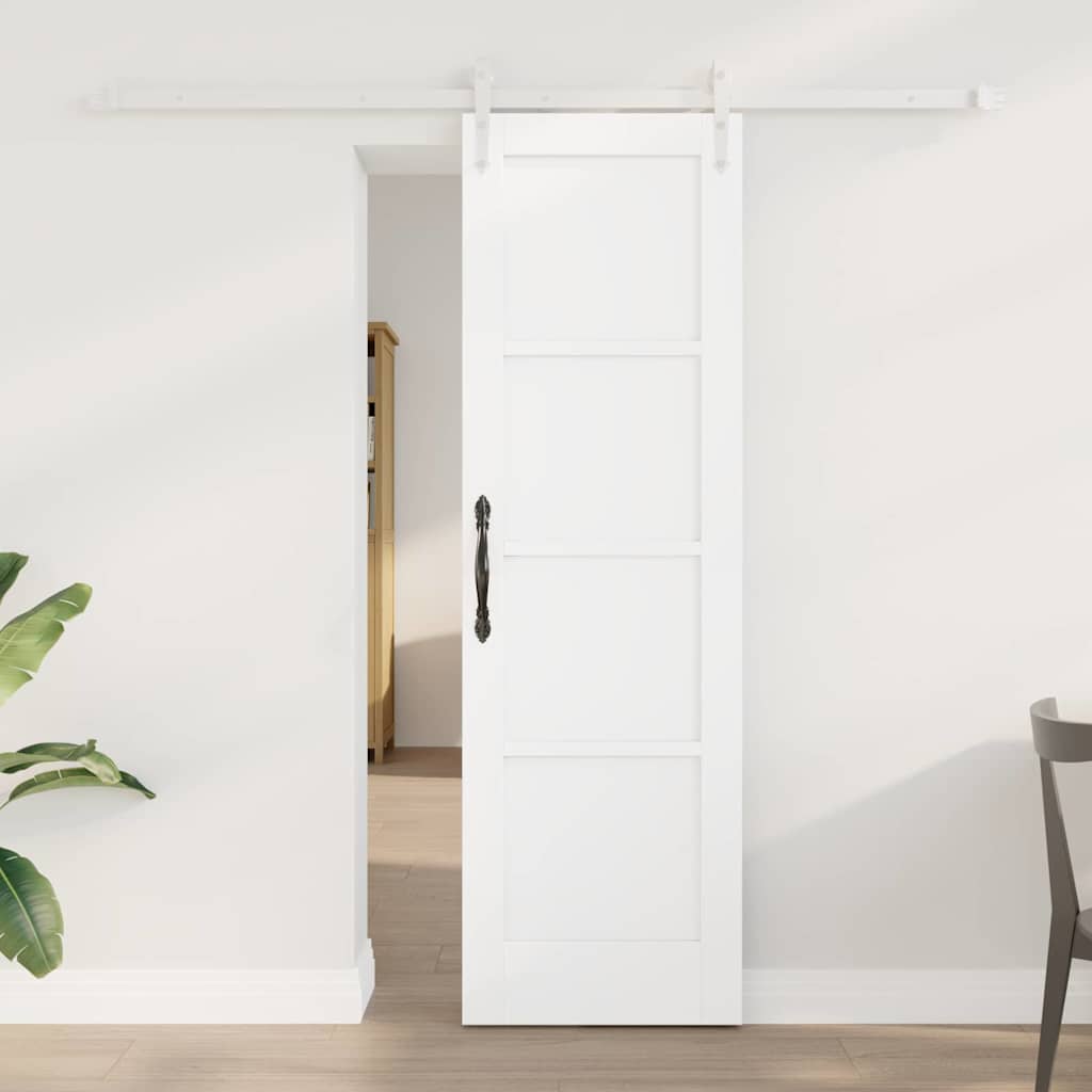 glidende dør med hardware sæt hvid 61x198.5 cm massivt fyrretræ, vidaXL indvendig dør 'ORKDAL'hvid 61x198.5x4 cm massivt fyrretræ