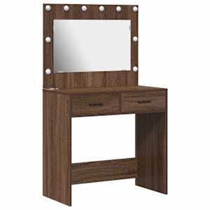 vidaXL Riietumislaud Pruun tamme 78,5 x 41 x 135 cm Tehispuit