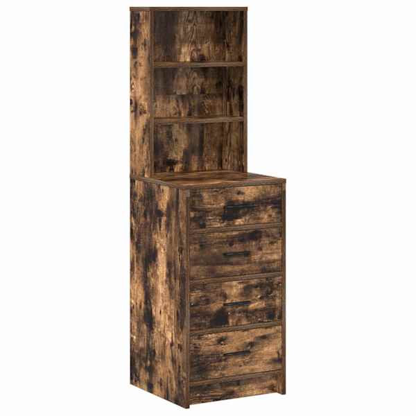 vidaXL K&otilde;rgushein Suitsutatud tamm 40 x 41 x 135 cm Tehispuit