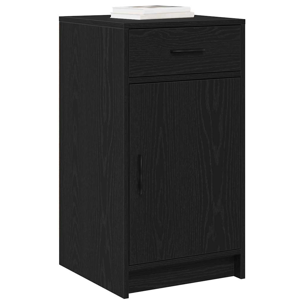 vidaXL Dressoir Zwart Eiken 40x41x75 cm Geengineerd Hout
