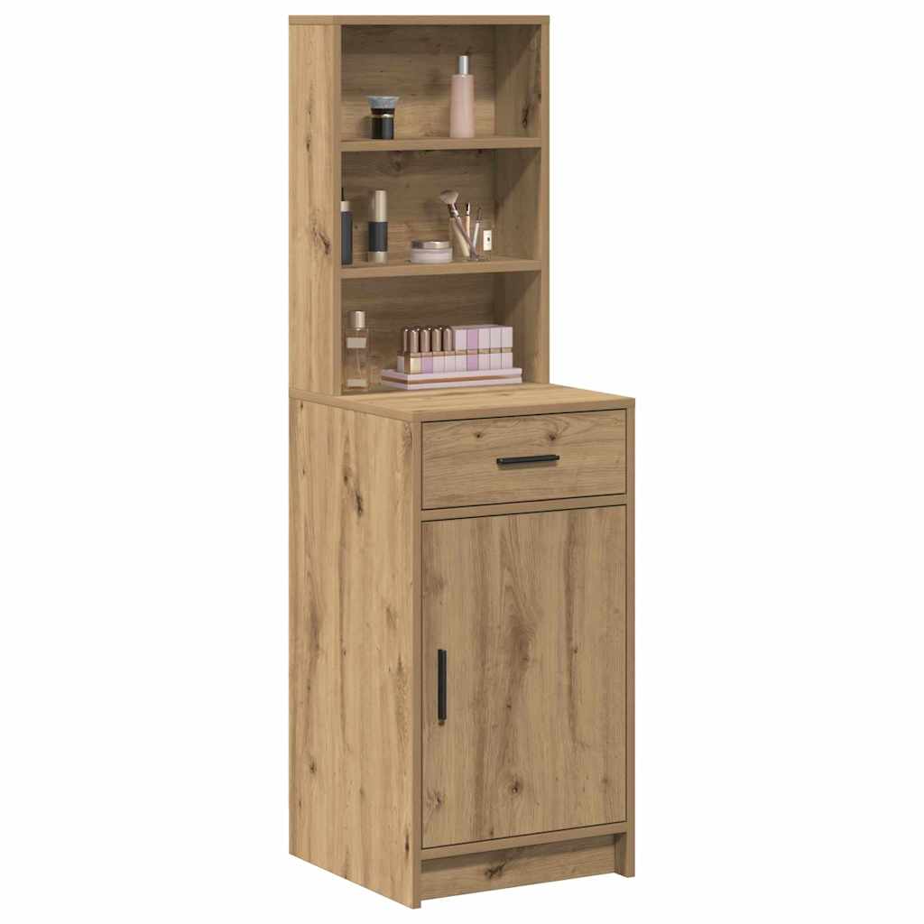 vidaXL Highboard met lade artisanaal eikenkleurig 40 x 40,5 x 135 cm