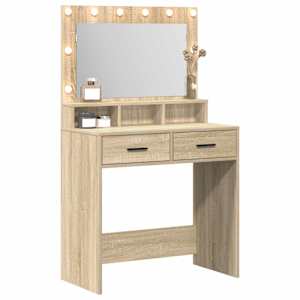 Kosmetický stůl Sonoma dub 79 x 41 x 135 cm kompozitní dřevo - obrázek 3