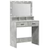 vidaXL Riietumislaud Betoonhall 79 x 41 x 135 cm Tehispuit