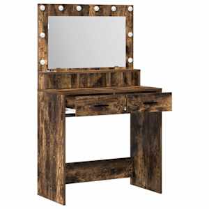 Kosmetický stůl Kouřový dub 79 x 41 x 135 cm kompozitní dřevo - obrázek 4