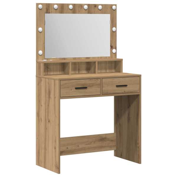 vidaXL Riietumislaud K&auml;sit&ouml;&ouml;puu 79 x 41 x 135 cm Tehispuit