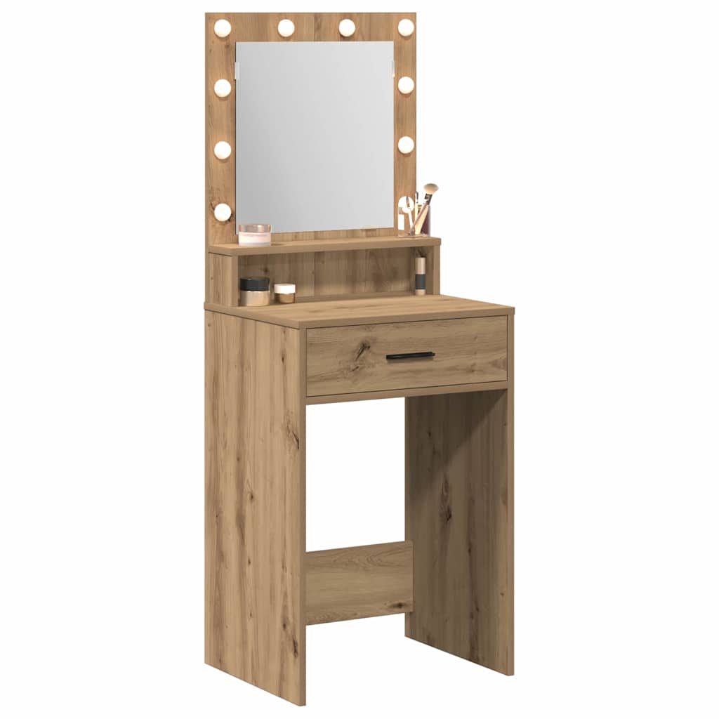 vidaXL Kaptafel artisanaal eikenkleurig 50 x 41 x 135 cm Bewerkt hout